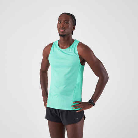 Camiseta Esqueleto Running Hombre - KIPRUN Light Verde Menta