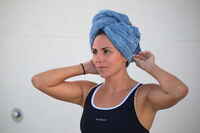 Swimming Soft Microfibre Hair Towel - Blue