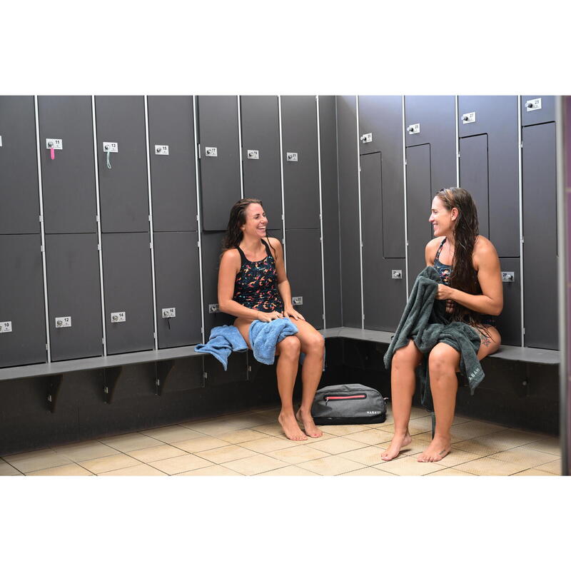 Geantă de piscină Duffle bag 27L 3 compartimente Gri-Roz