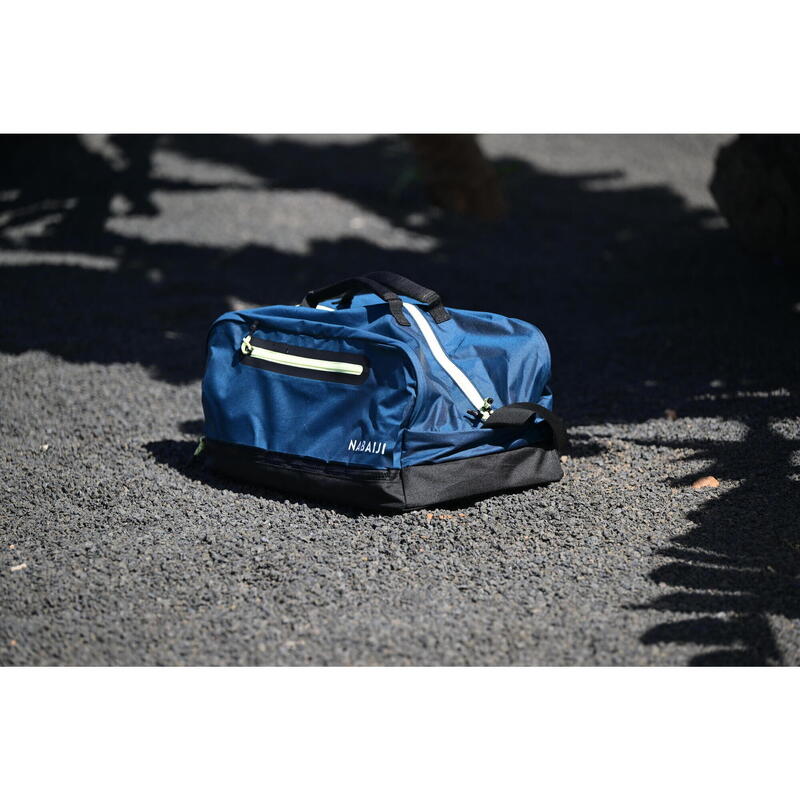 Saco de natação Duffle bag 27L 3 compartimentos, azul preto