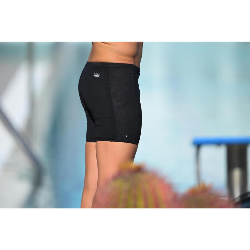 Boxer de Bain Natation Long Yoko  Geol emboss noir