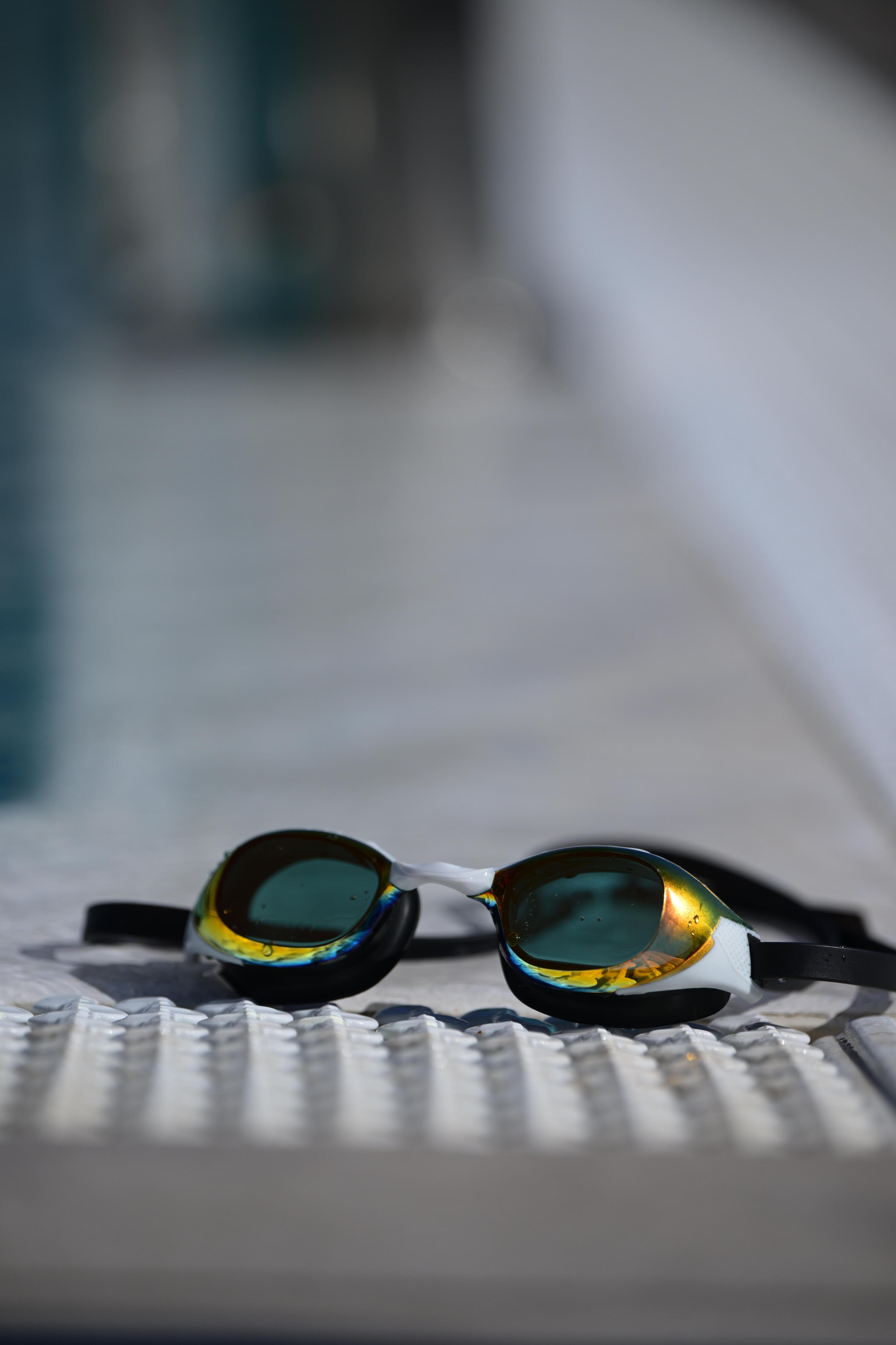 Schwimmbrille Einheitsgrösse - Bfit schwarz verspiegelt orange fire 13/13