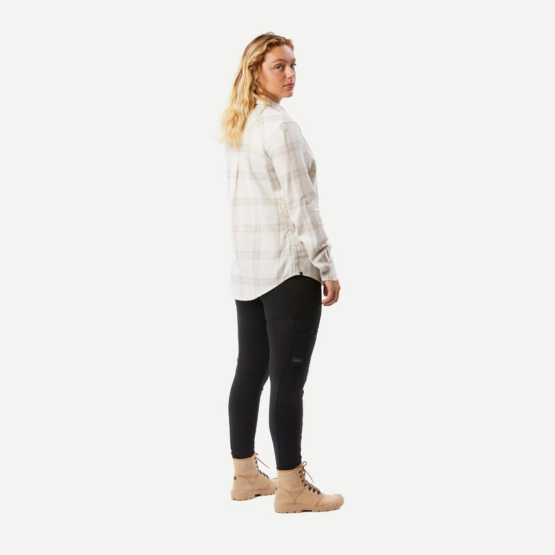 Geruite damesblouse met lange mouwen Travel 500