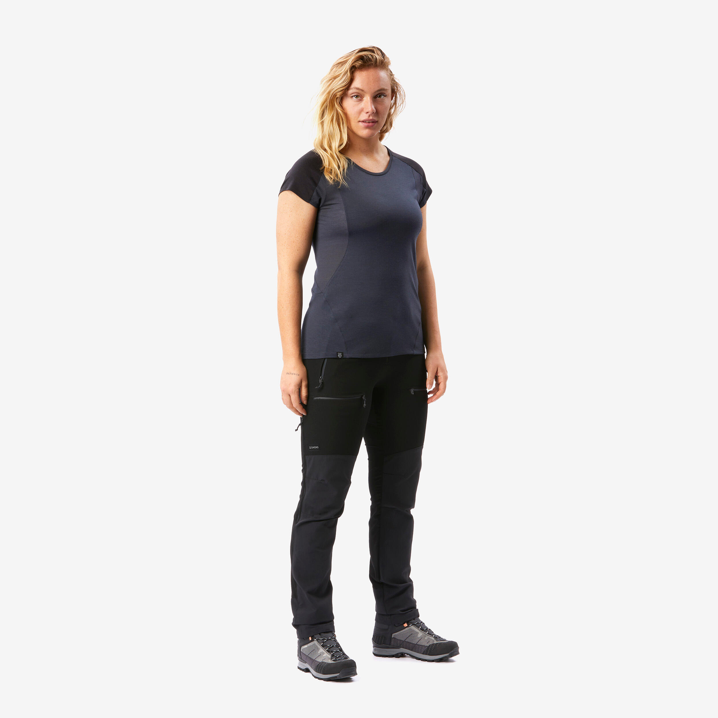 Women’s Trekking Merino Wool T-Shirt, MT 500 - SIMOND