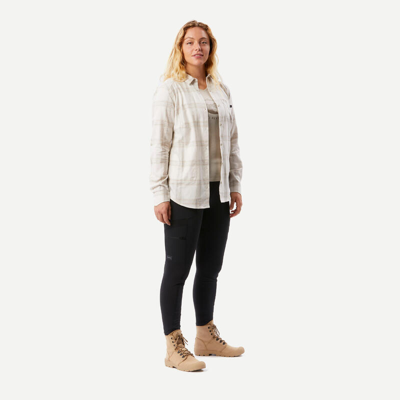 Geruite damesblouse met lange mouwen Travel 500