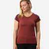 Sieviešu merīnvilnas trekinga T krekls ar īsām piedurknēm “MT500”