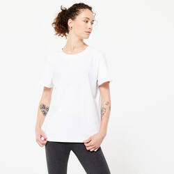 Women's Fitness T-Shirt 500 Essentials - Glacier White