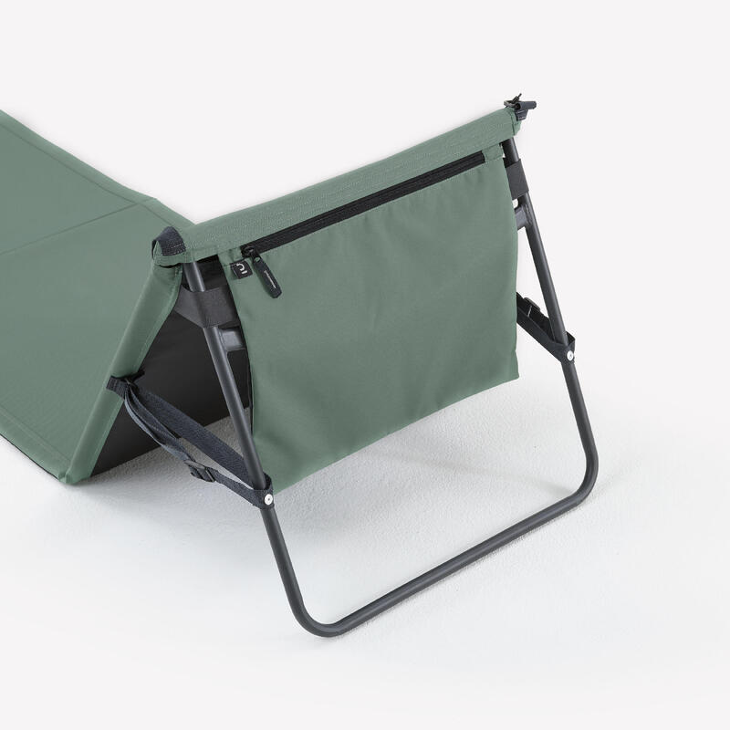 Saltea tip șezlong, pliabilă pentru plajă și camping, cu spătar rabatabil