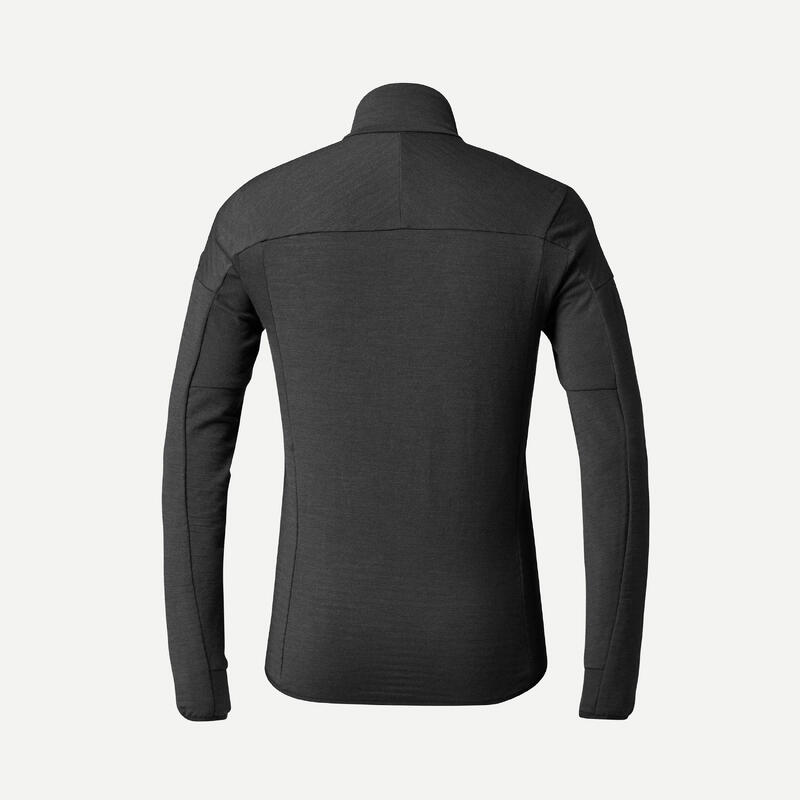 Merino midlayer met lange mouwen voor trekking heren MT900