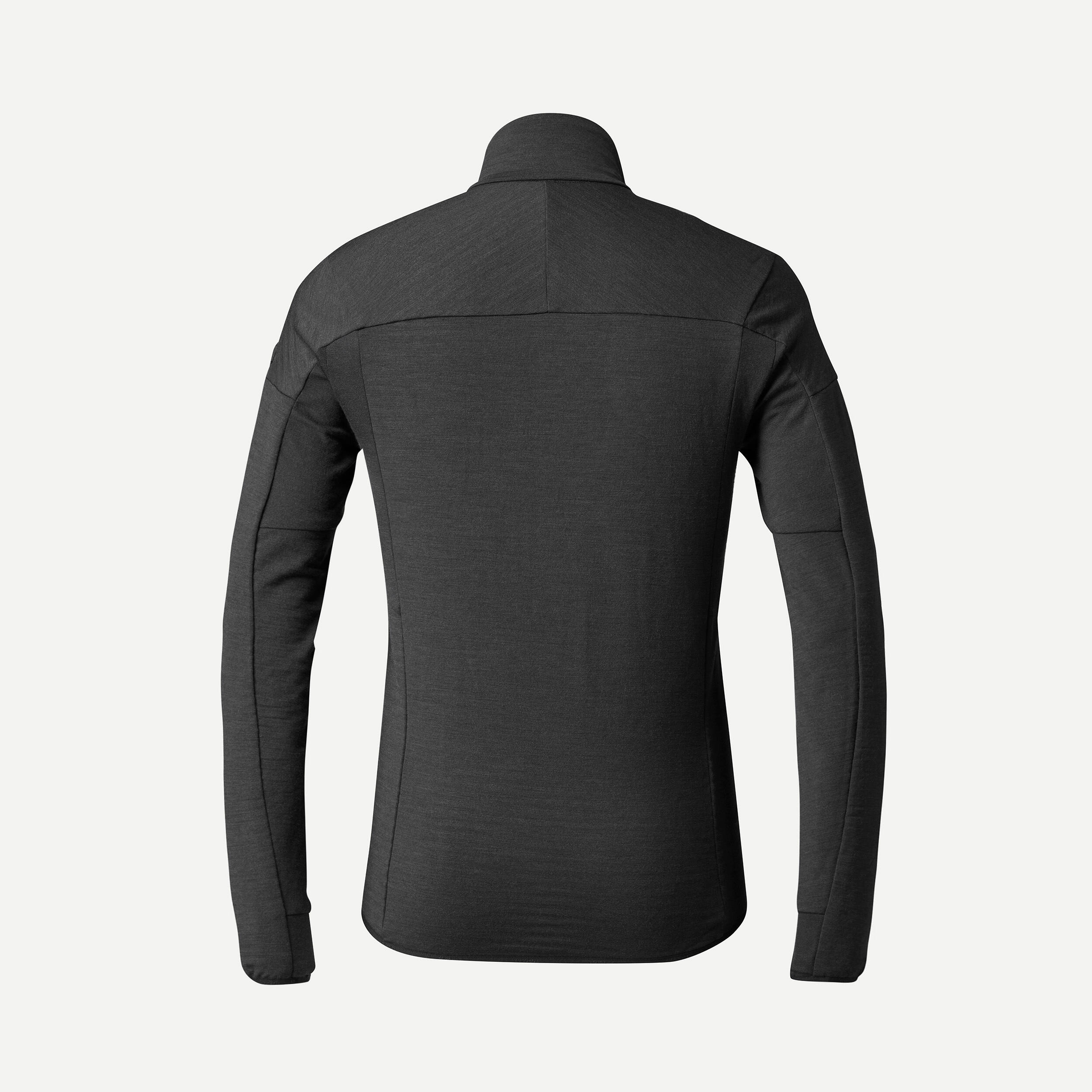 Men's long-sleeved merino wool trekking under-jacket - MT900