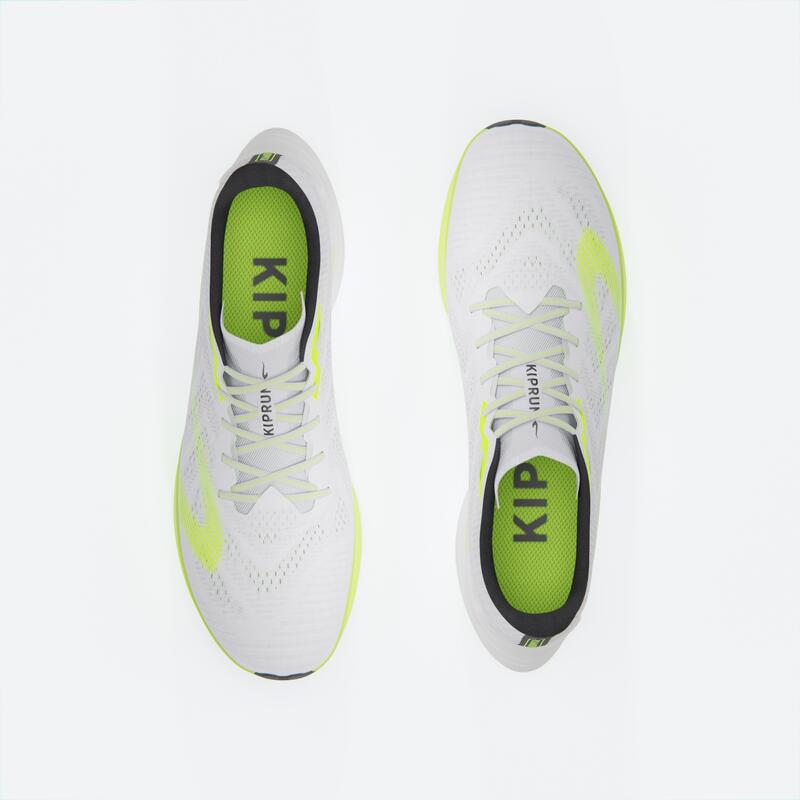 CHAUSSURE DE RUNNING HOMME KIPRUN KD900 LIGHT BLANC JAUNE