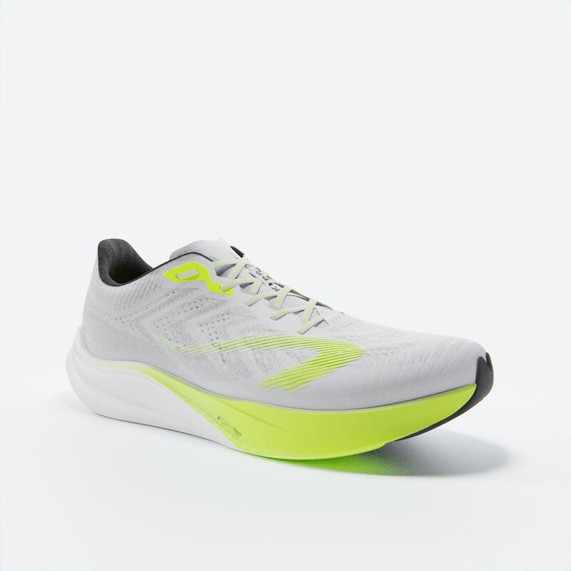 CHAUSSURE DE RUNNING HOMME KIPRUN KD900 LIGHT BLANC JAUNE