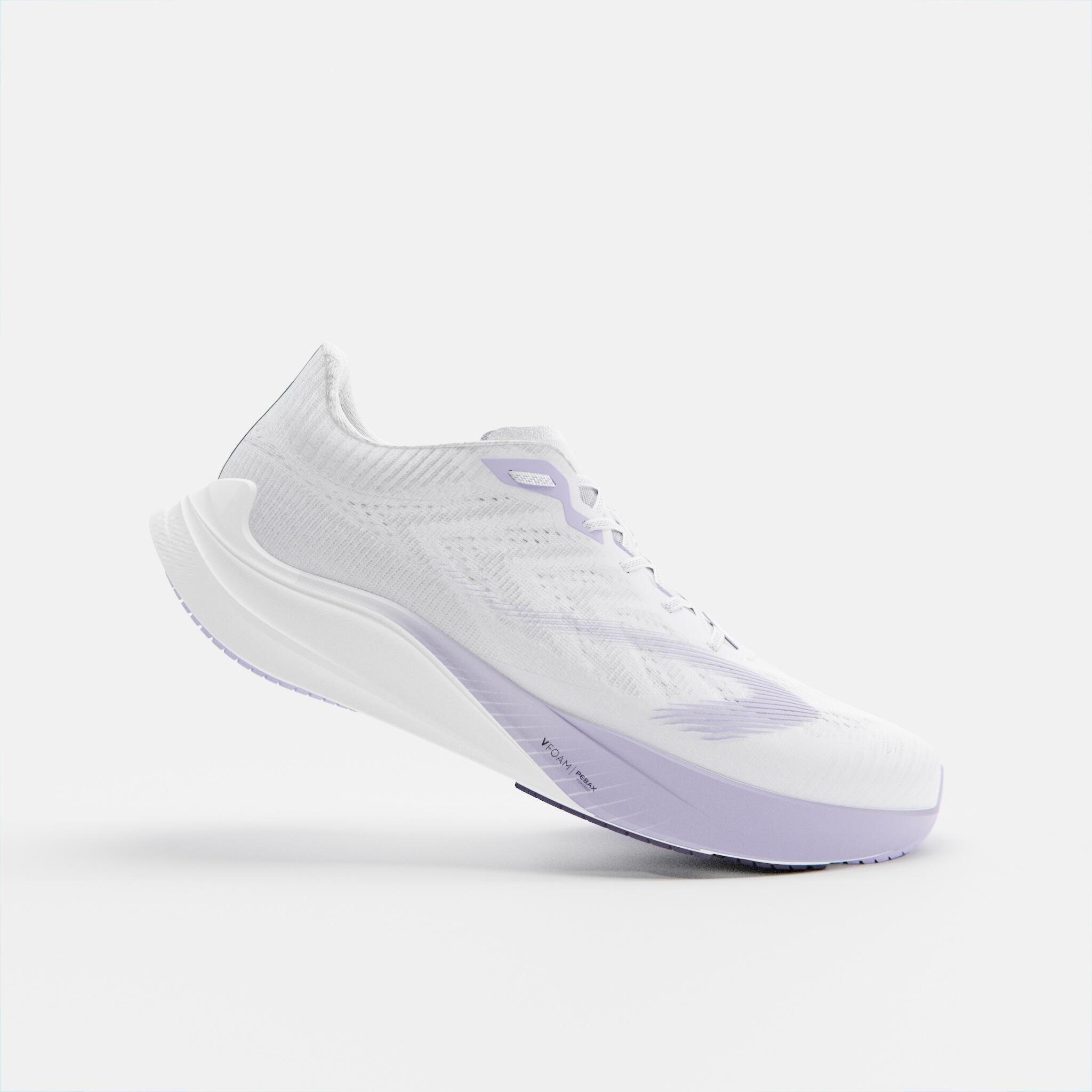 chaussure de running femme kiprun kd900 light violet blanc - kiprun