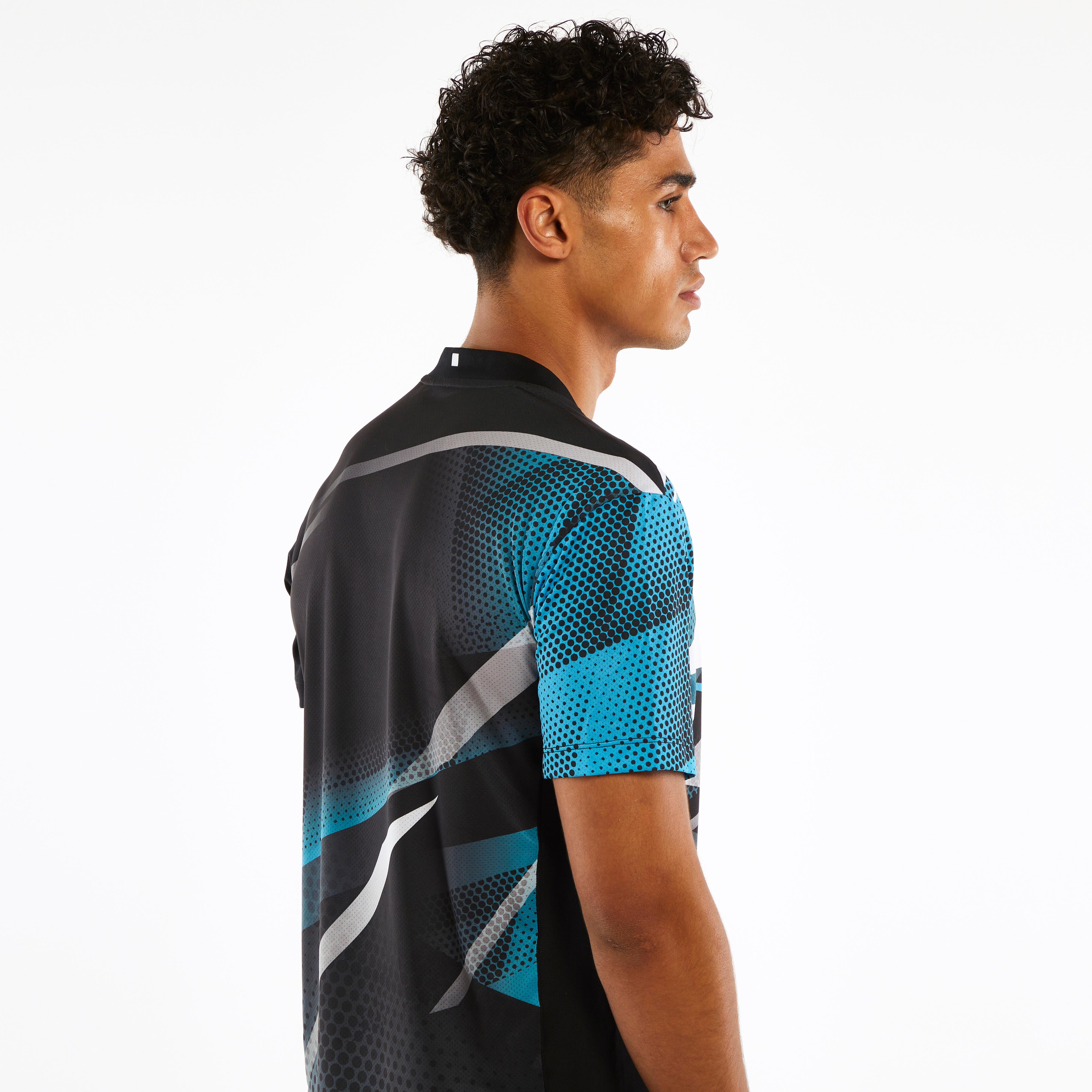 CONFO® T-shirt De Sport Pour Hommes, Ligne Rouge Noire, à Manches Courtes, Extensible