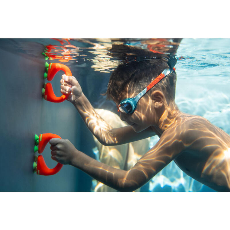Handgrepen met zuignappen Ticrawl voor onder water leren zwemmen