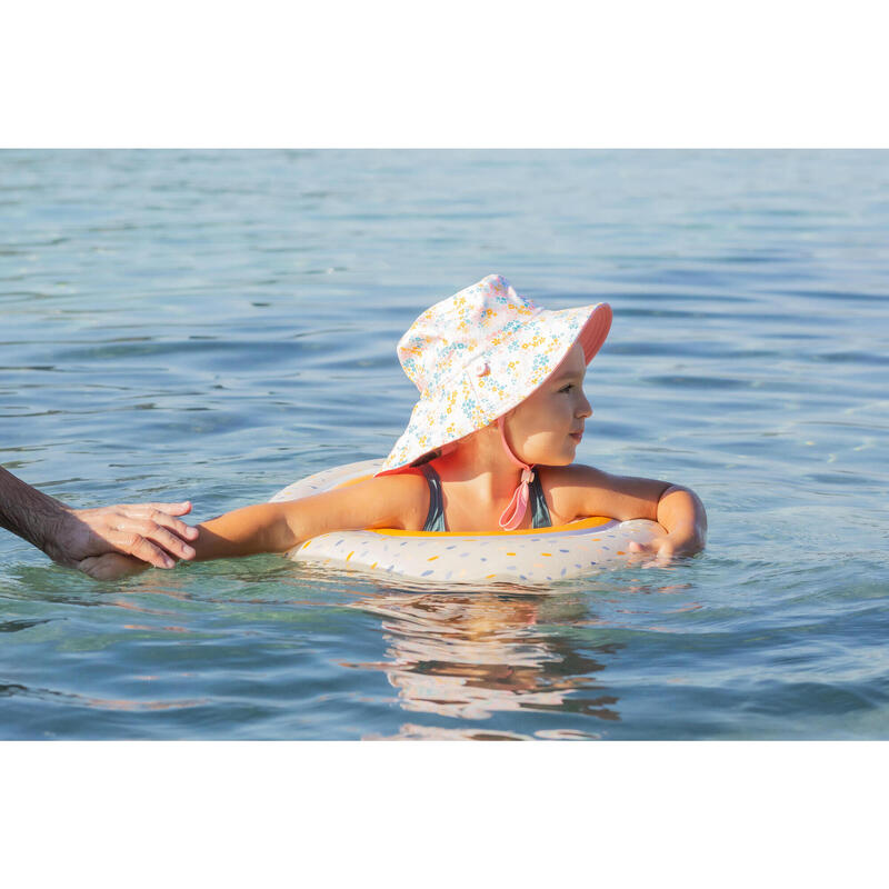 Çocuk Yüzme Simidi - 51 cm - Yeşil/Gökkuşağı Baskılı