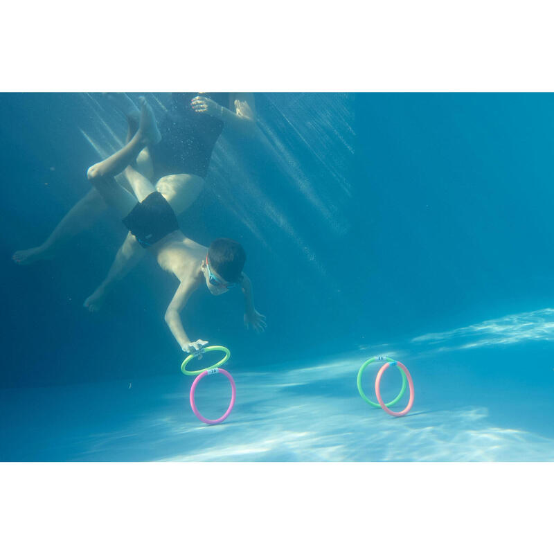 4 kroužky na potápění pestrobarevné