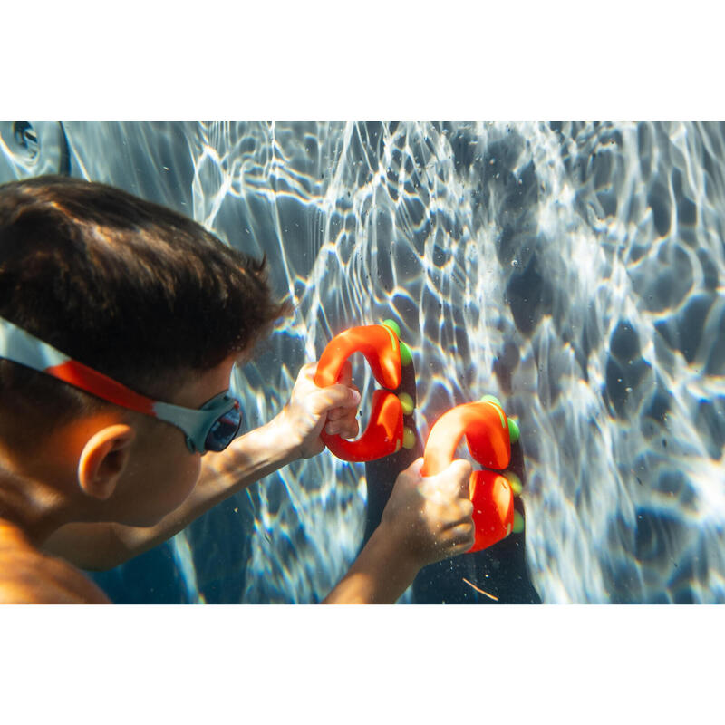 Handgrepen met zuignappen Ticrawl voor onder water leren zwemmen