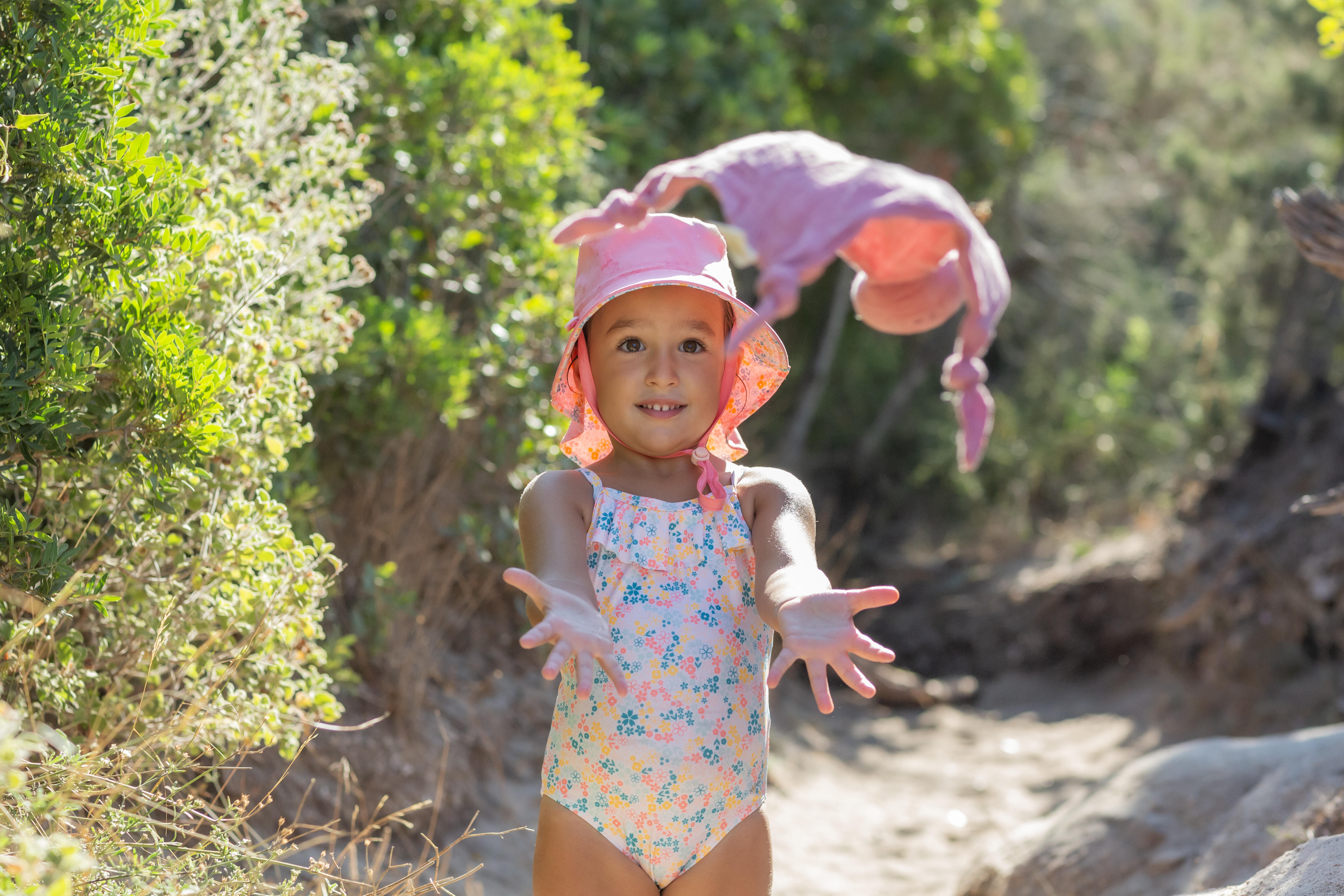 Baby Girls One Piece Swimsuit Print With Ruffles