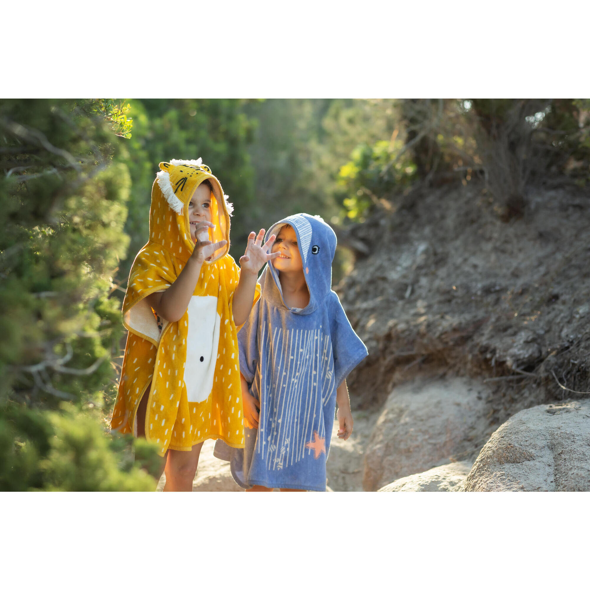 Poncho da bagno in cotone per bambini - Leone