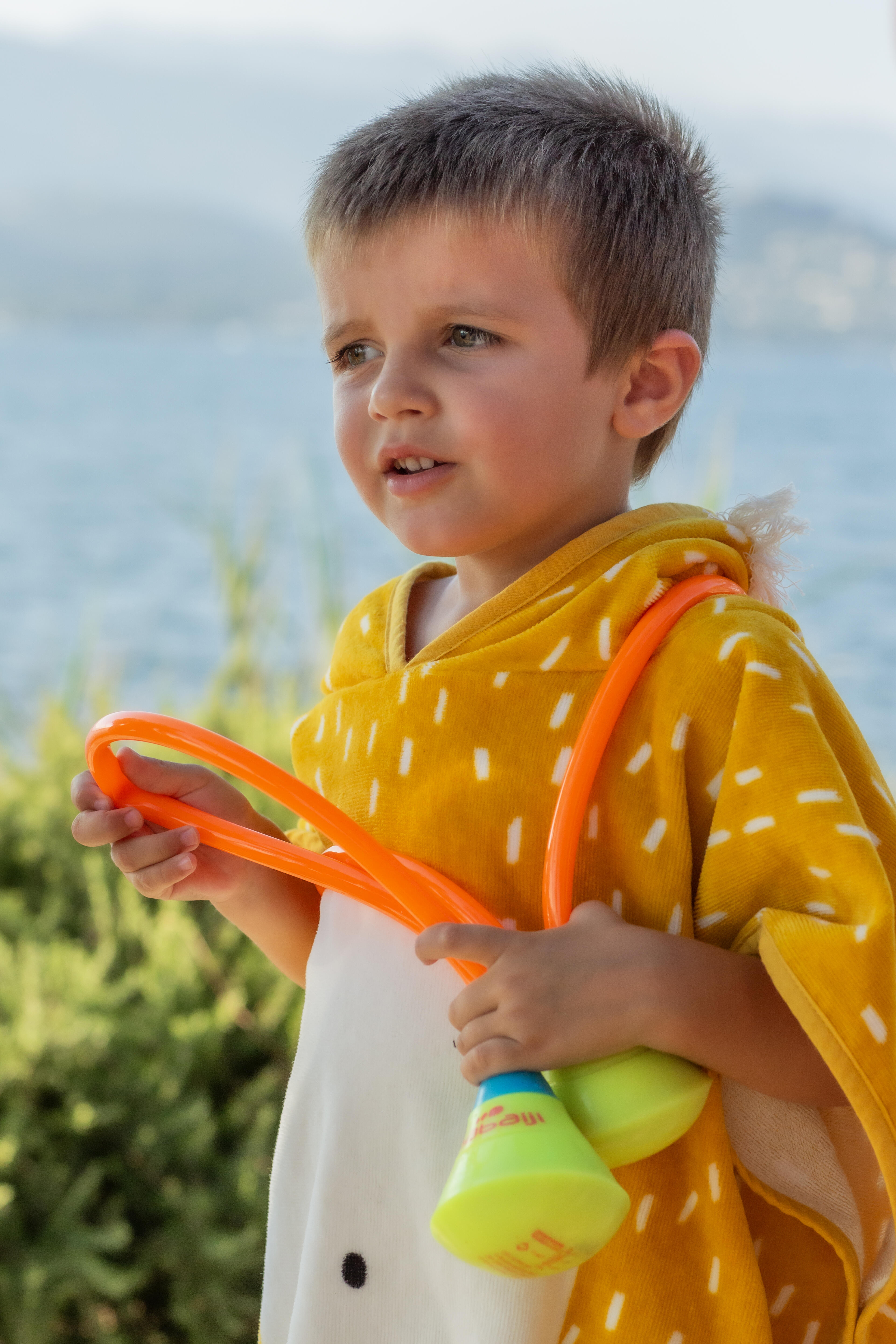 Babies’ Cotton Bath Poncho, Lion - DECATHLON