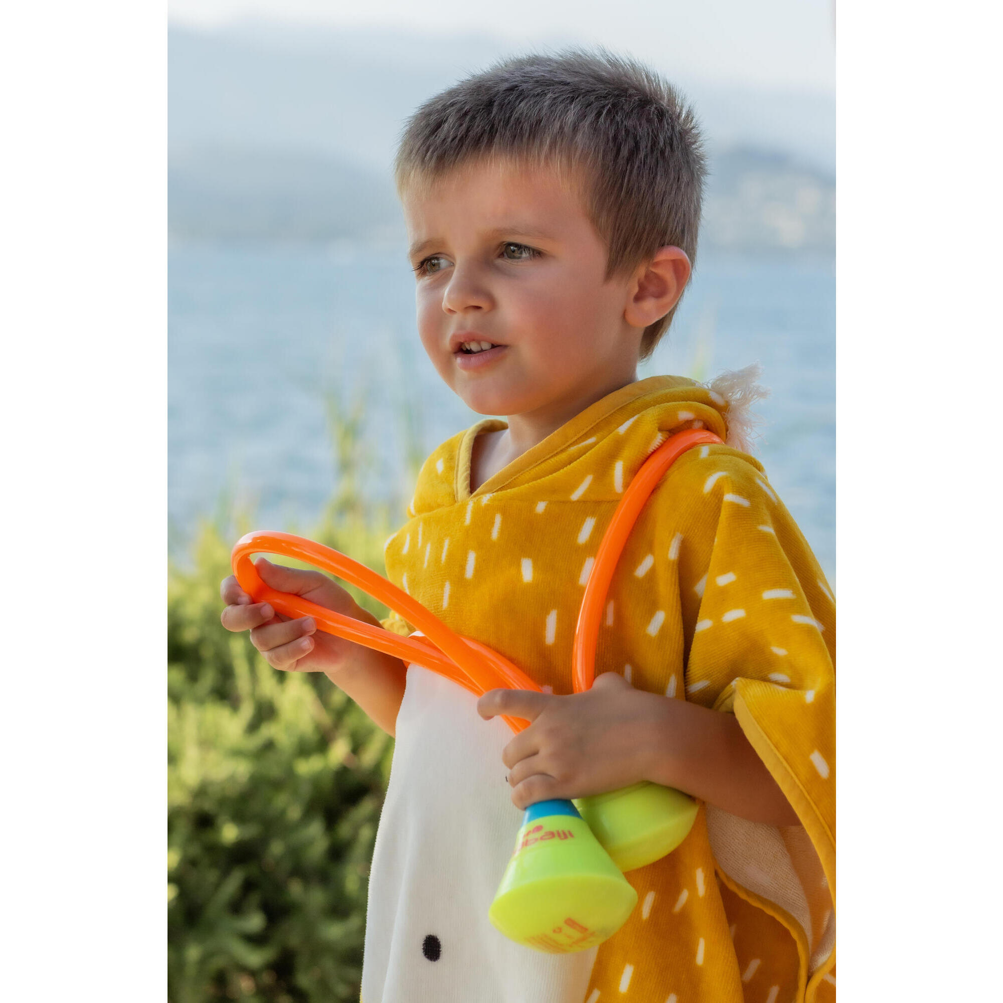 Poncho da bagno in cotone per bambini - Leone