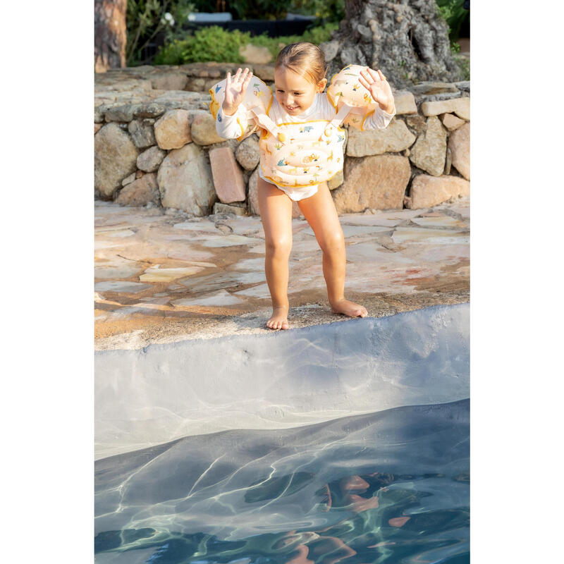 Brassards De Piscine Evolutif Enfant - Tiswim print savane beige