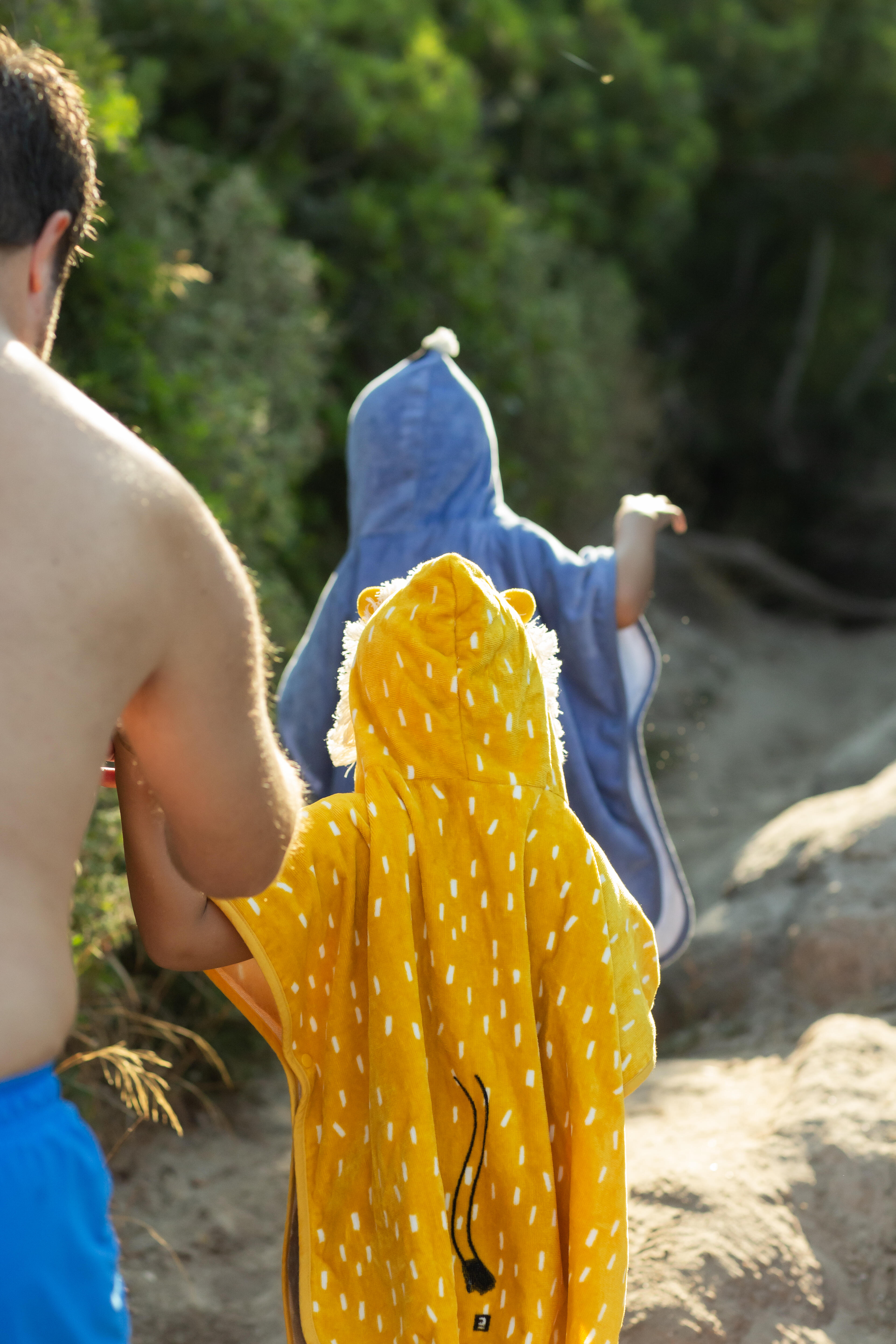 Babies’ Cotton Bath Poncho, Lion - DECATHLON