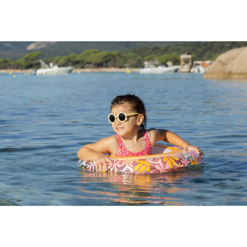 Çocuk Yüzme Simidi - 6/9 Yaş - 65 cm - Pembe/Desenli - Algue