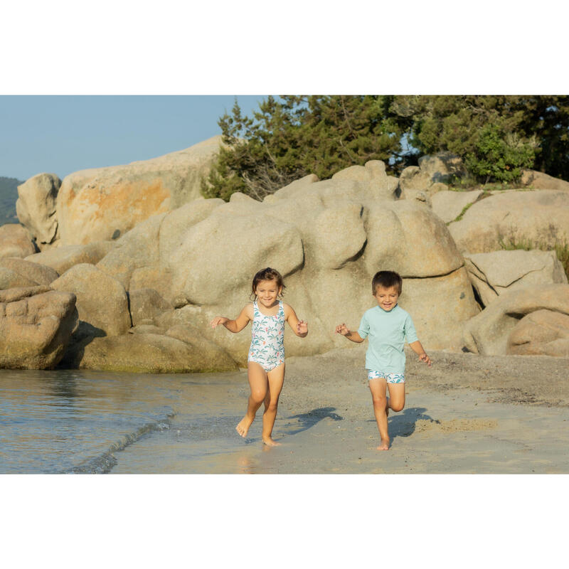 Tricou anti-UV, UPF50+, UV>95% Albastru deschis Bebe