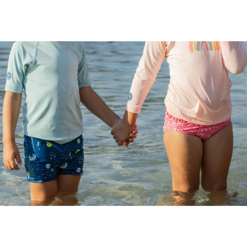 Tricou anti-UV, UPF50+, UV>95% Albastru deschis Bebe