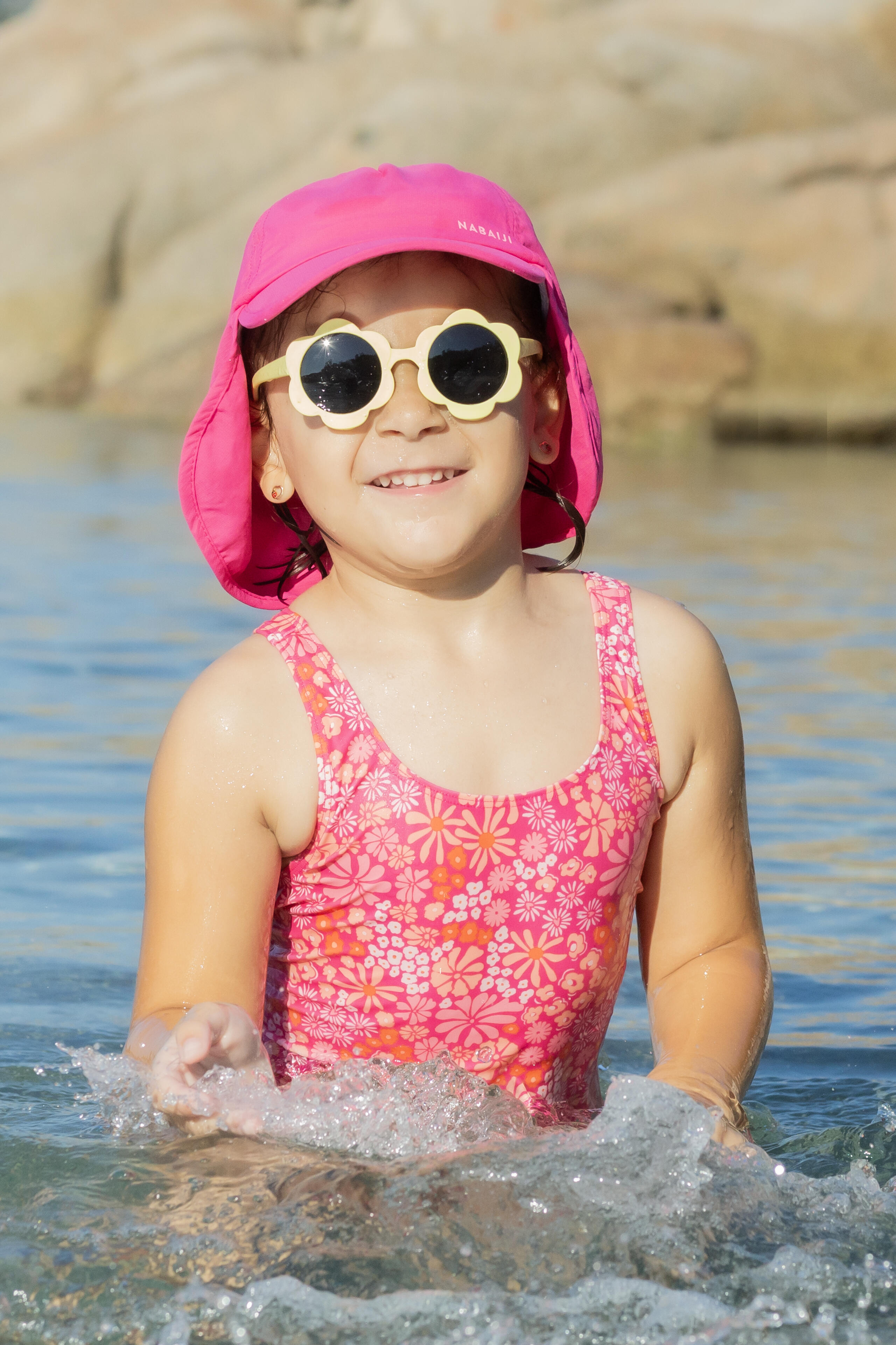 Maillot De Bain 1 Piece Bebe Fille rose Decathlon