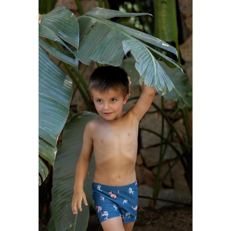 Badehose Boxer Baby/Kinder - Wal dunkelblau 