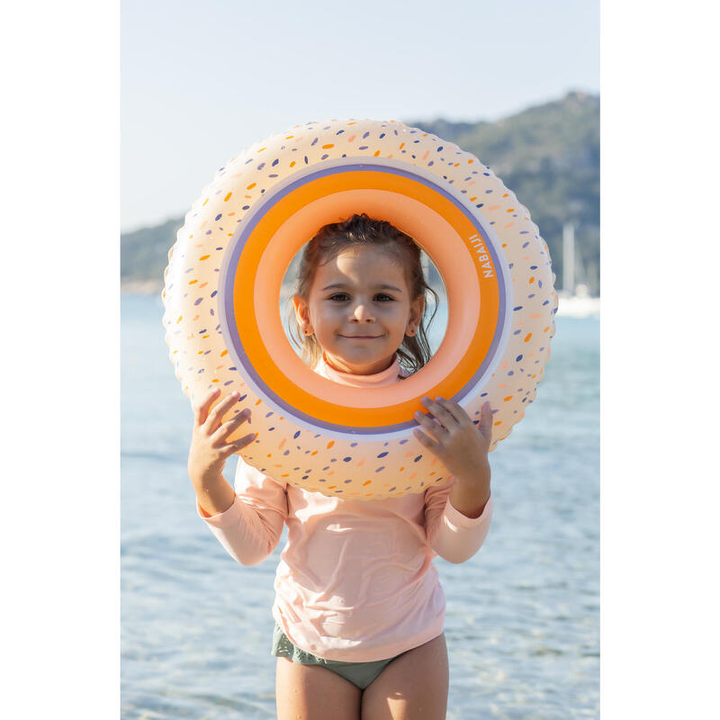 Inflatable pool ring 65 cm PINK SEAWEED