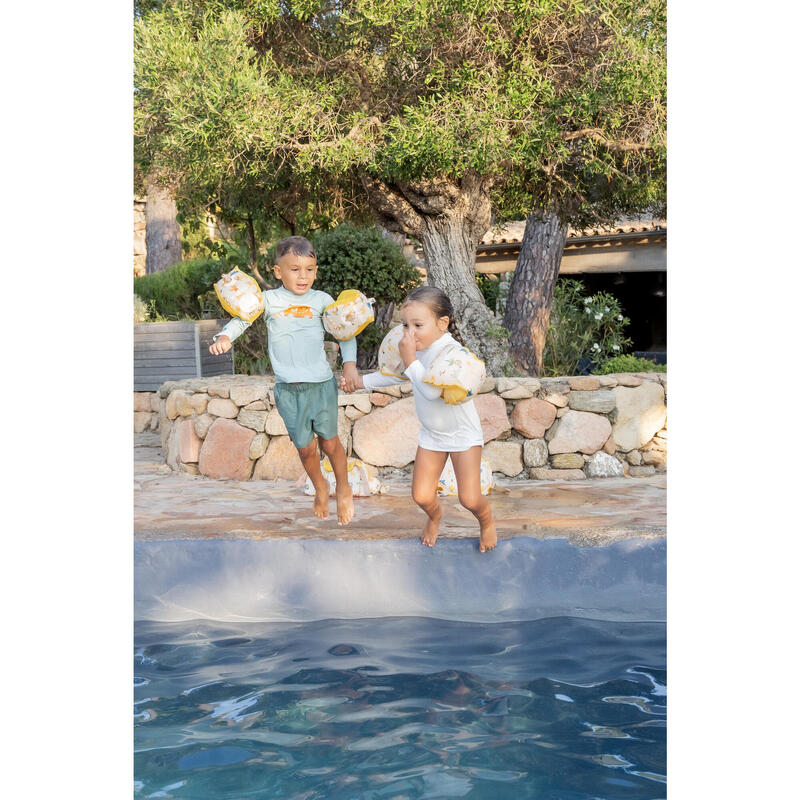 Kisgyerek póló úszáshoz, hosszú ujjú, UV-szűrő 