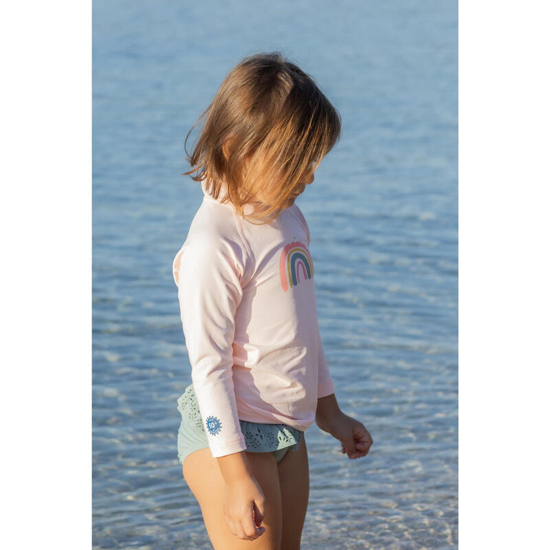 Baby Anti-UV Long-sleeved T-shirt Rainbow print