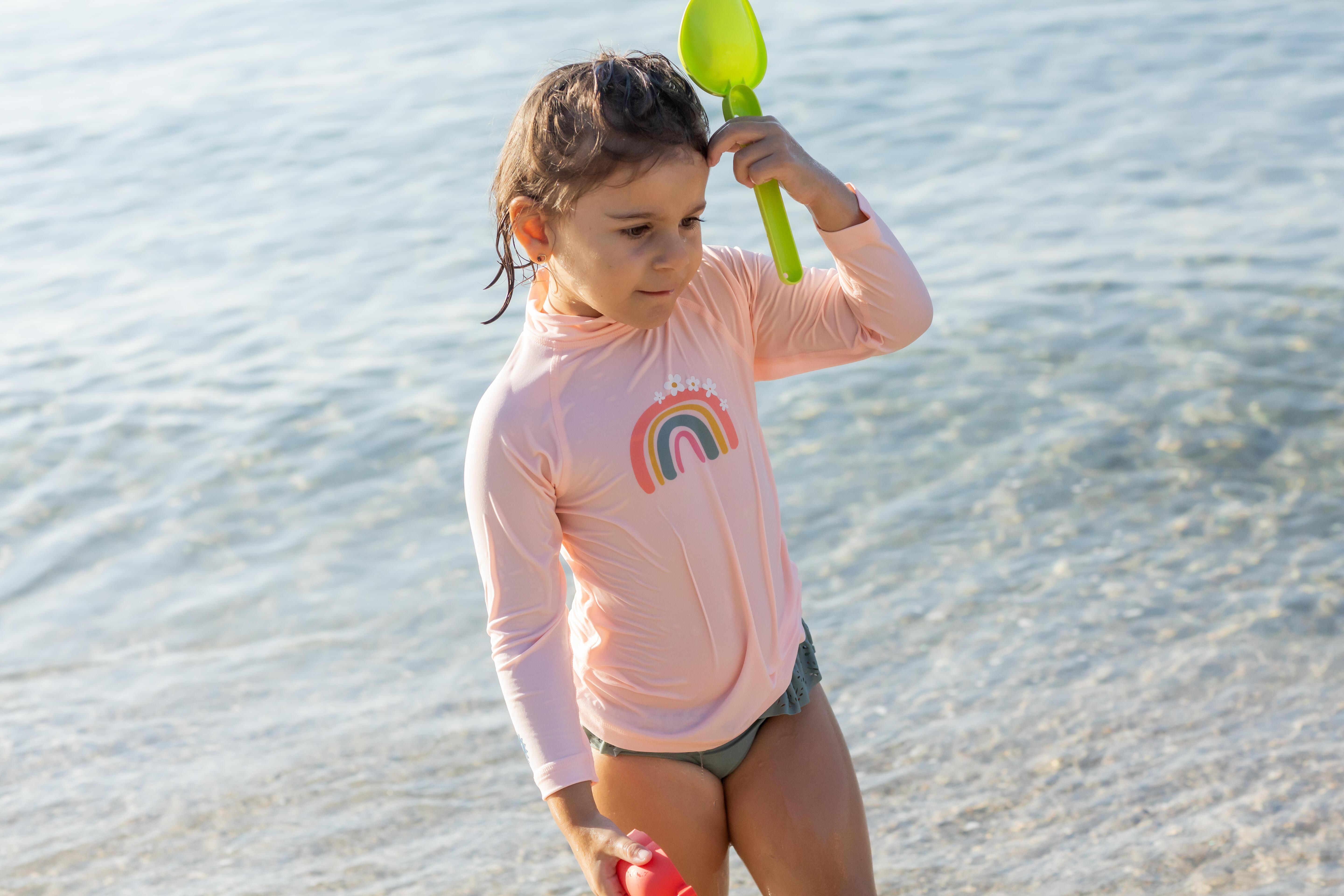 Babies' Long-Sleeved Rash Guard Age 12 months-5 years - NABAIJI