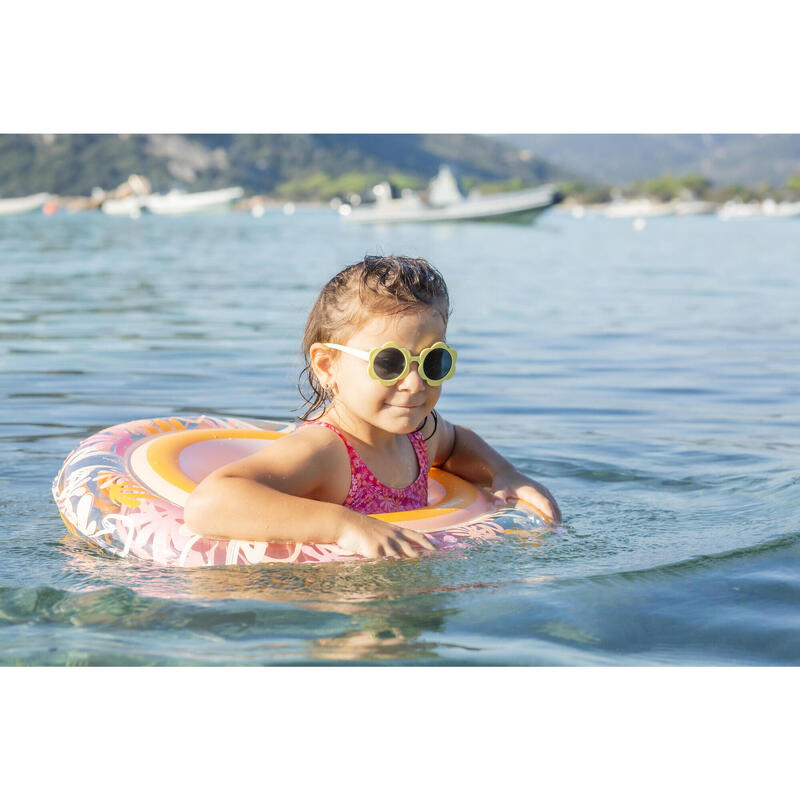 Çocuk Yüzme Simidi - 6/9 Yaş - 65 cm - Pembe/Desenli - Algue