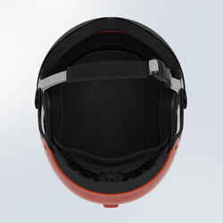 CHILDREN'S H-KID 550 SKI HELMET WITH VISOR Red and black