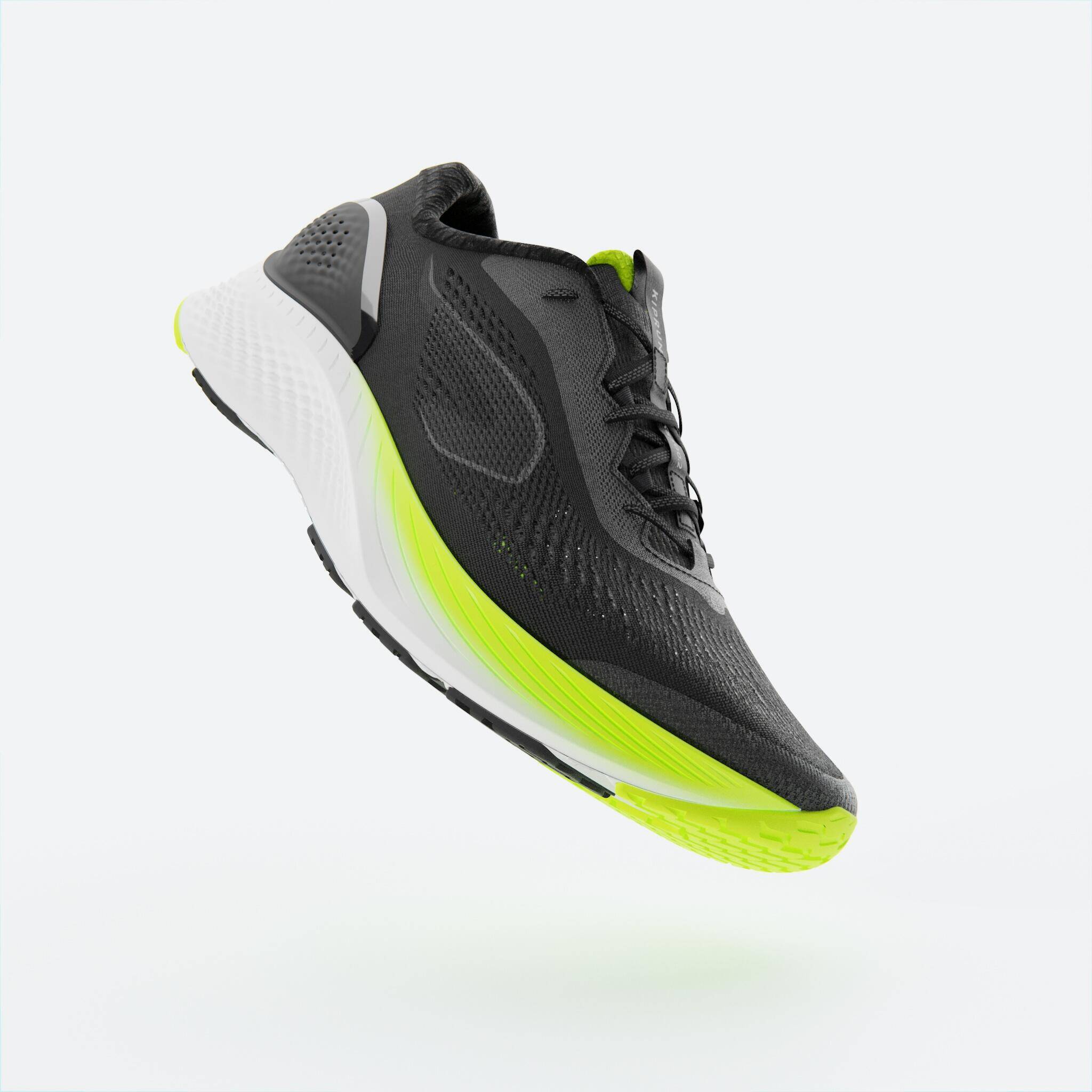 MEN'S KIPRUN KS500 2 RUNNING SHOES - BLACK/YELLOW -  3