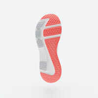 WOMEN'S KIPRUN KS 500 2 RUNNING SHOES - GREY AND CORAL