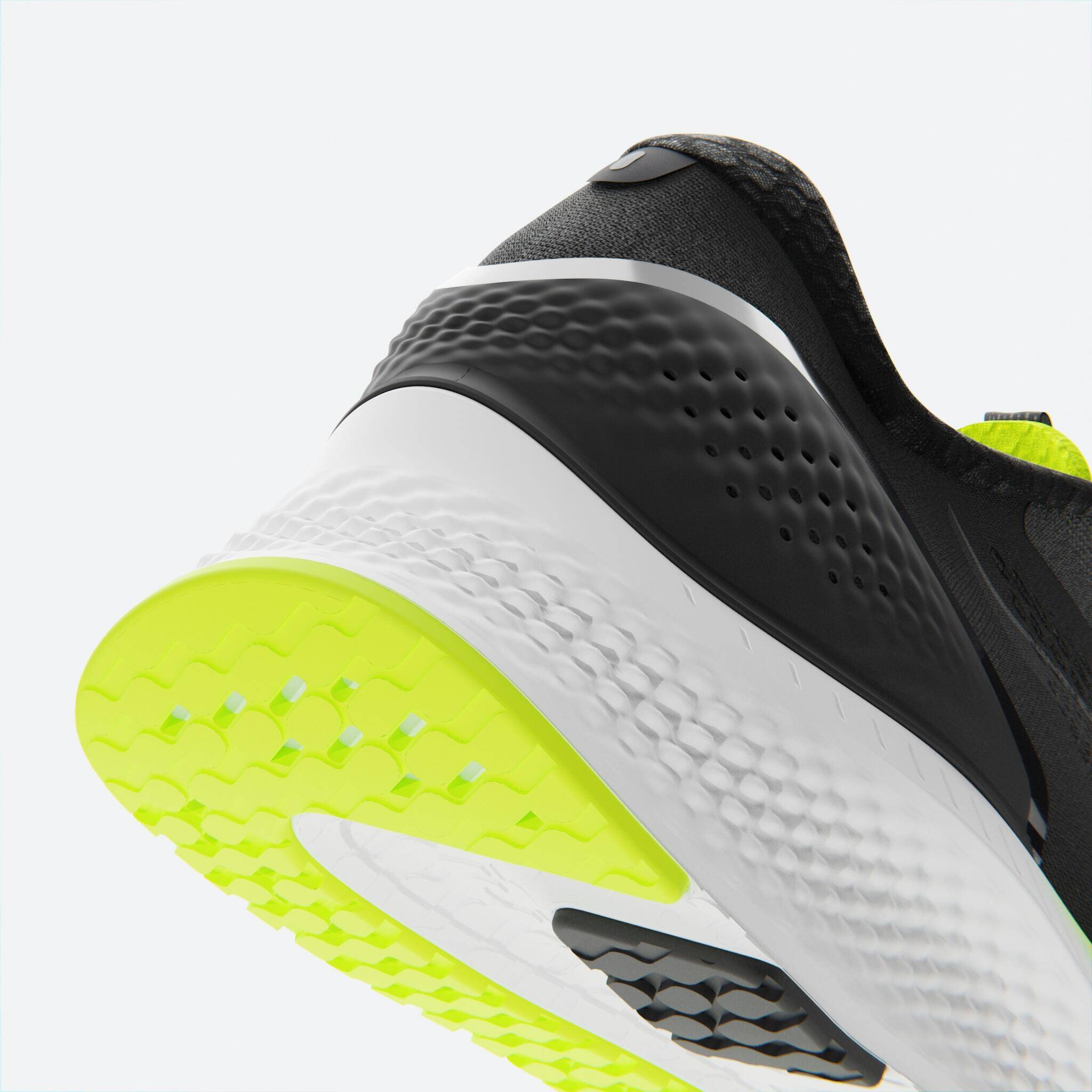 MEN'S KIPRUN KS500 2 RUNNING SHOES - BLACK/YELLOW -  5