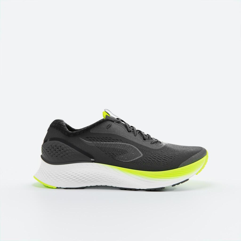 Tenis de running para hombre negros con amarillo Kiprun KS500 2