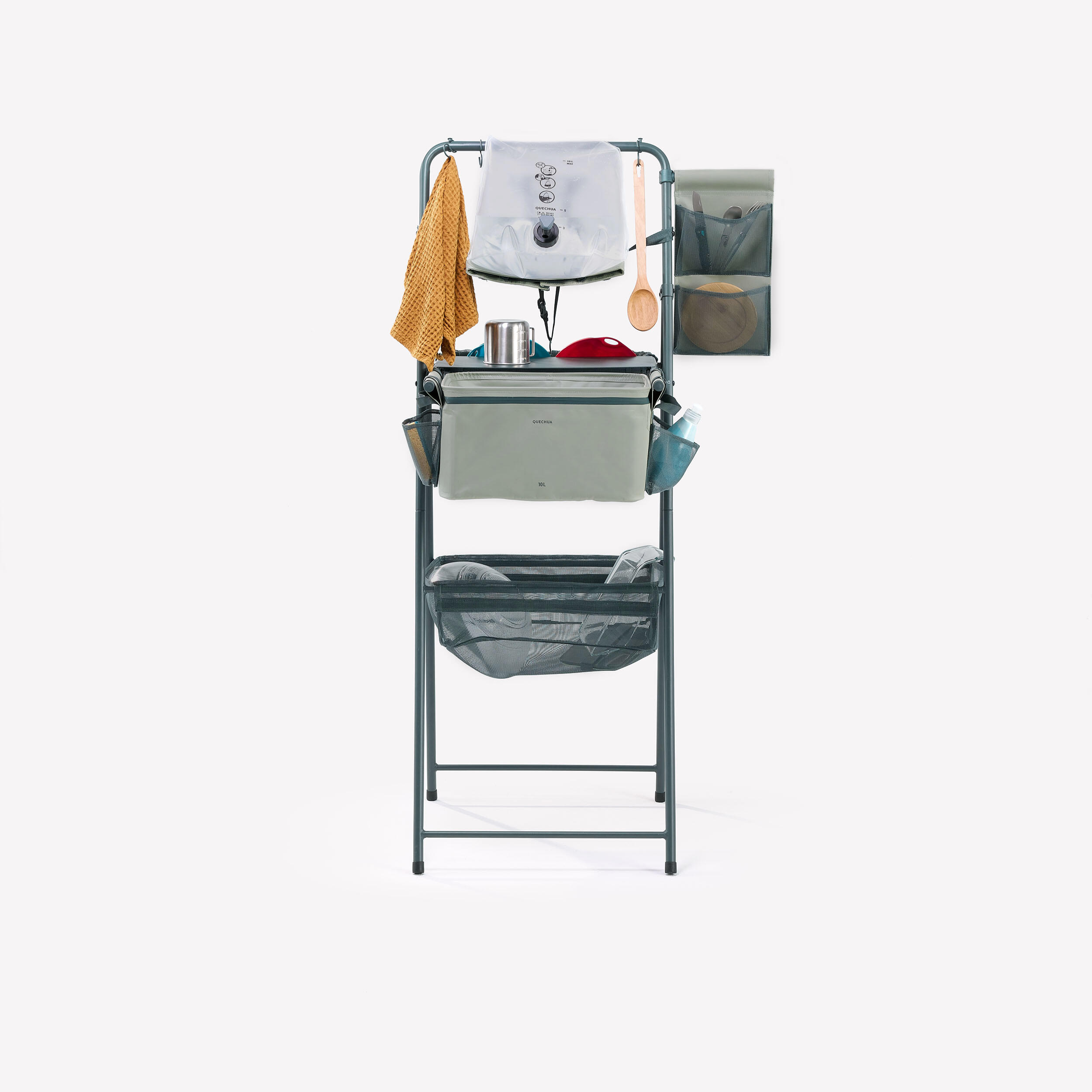 Hangende badkamerkast met enkele wastafel, wit, 2 lades, 94 cm, TEANA