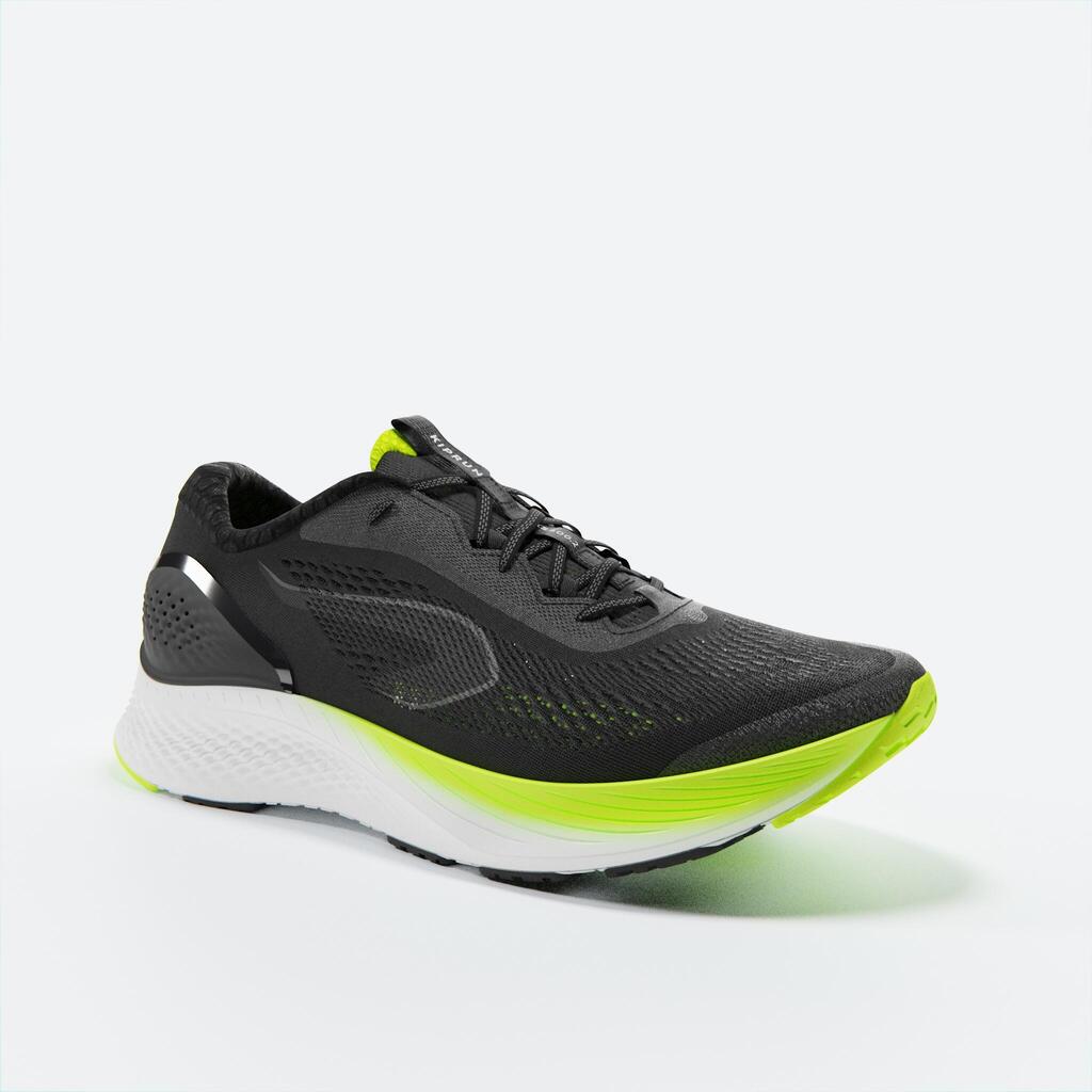 Tenis de running con mayor estabilidad para Hombre Kiprun KS500 2 negro/amarillo