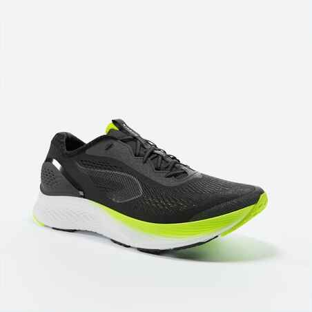 MEN'S KIPRUN KS500 2 RUNNING SHOES - BLACK/YELLOW