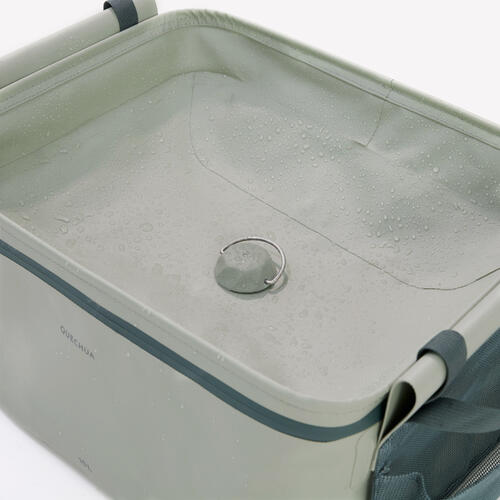 Hanging camping sink with waste water recovery system