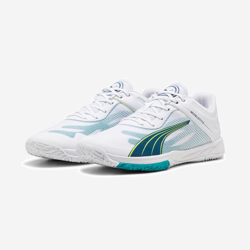 Damen/Herren Handball Hallenschuhe - PUMA Accelerate Turbo weiss/ocean tropic PUMA - DECATHLON