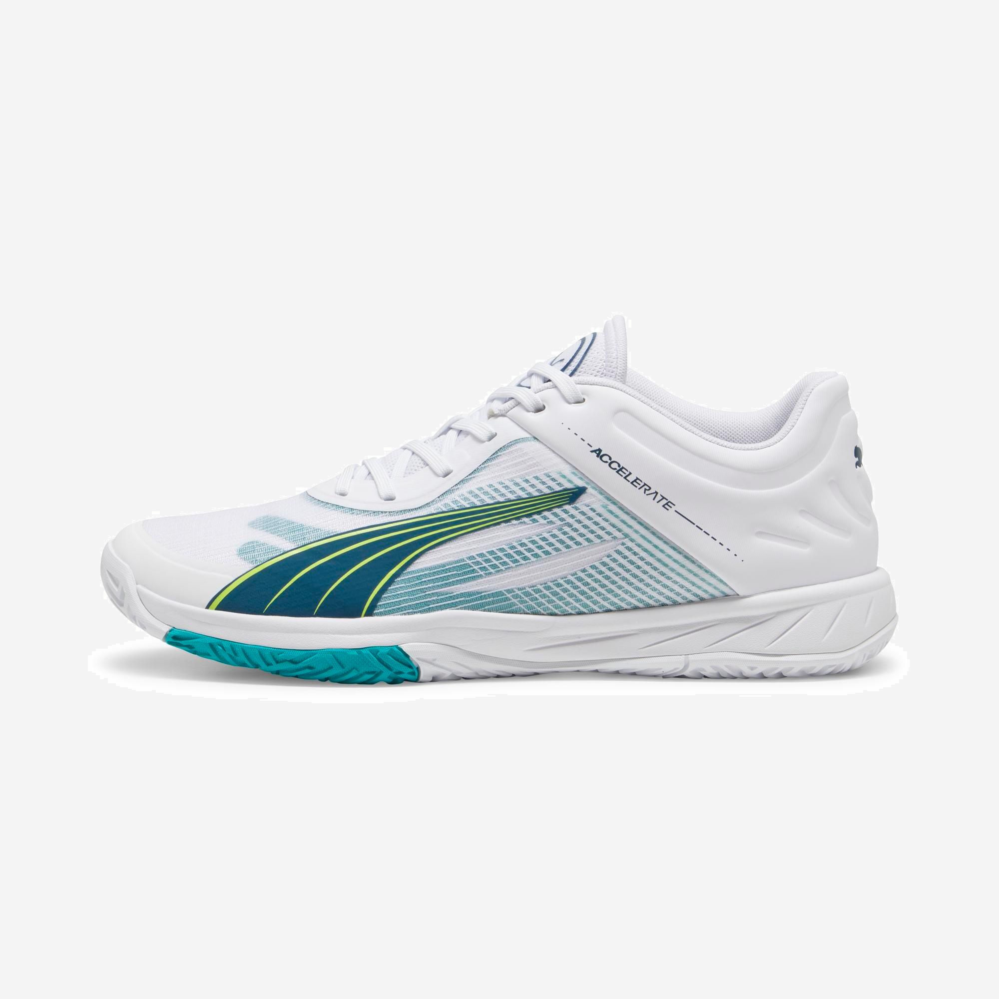 Chaussures de handball Adulte Puma Accelerate turbo blanc bleu PUMA Decathlon