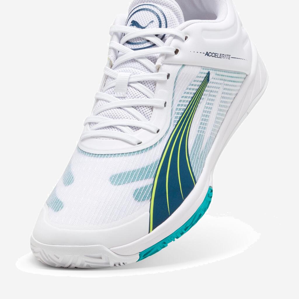 Damen/Herren Handball Hallenschuhe - PUMA Accelerate Turbo weiss/ocean tropic